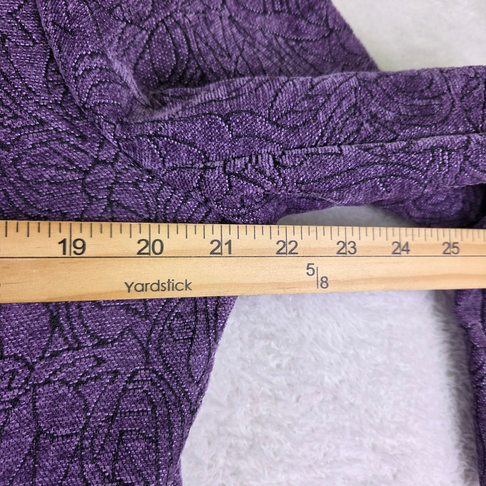 Dressbarn Purple Floral Scroll Tapestry Zip Up Mock Neck Jacket Large - Picture 4 of 7